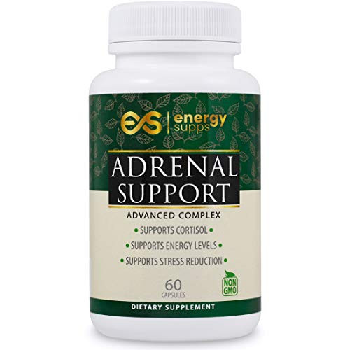 EnergySupps Adrenal Support - Cortisol Manager  Adrenal Fatigue Supplements for Stress Relief  Adrenal Health  Thyroid Support - Adaptogens Supplements with Ashwagandha  Licorice  and  More - 60 Capsules