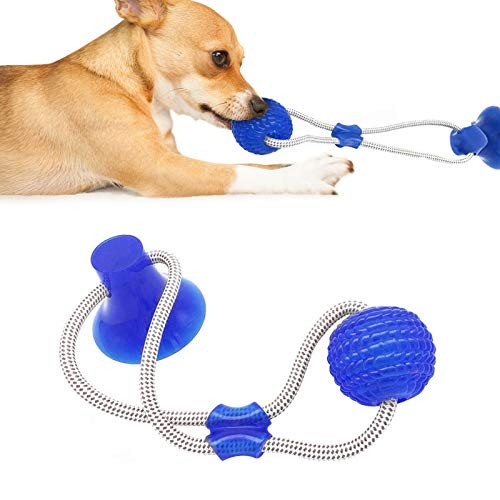 DGGHOMY Suction Cup Dog Toy  Pet Molar Bite Toy  Dog Tug Toy Chew Dog Rope Toy  Help Clean Teeth Multifunctional Interactive Rope Dog Toy