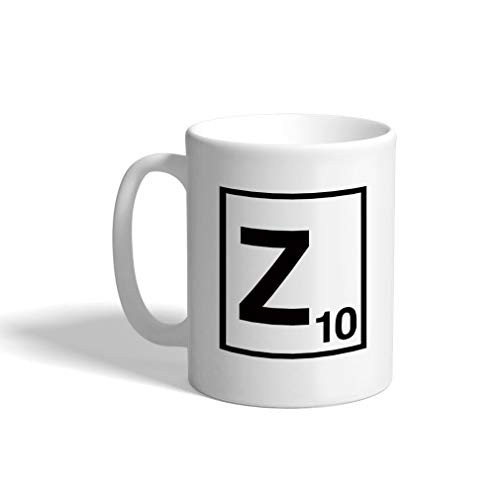 Ceramic Coffee Mug 11 Ounces inchZ inch Scrabble Initial Monogram Letter Z White Tea Cup Design Only
