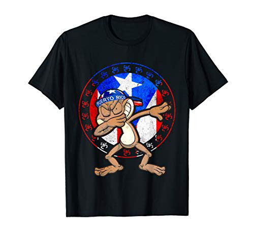 Puerto Rican Flag Bandana Dab Dabbing Coqui Taino Sun Gift T-Shirt