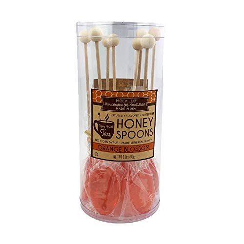 Melville Orange Blossom Honey Tea Spoon Stirrers Made With Real Honey Sweeten and Flavor Your Cup 100 percent USA Made