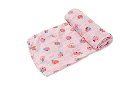 Angel Dear Bamboo Swaddle Blanket  Strawberries