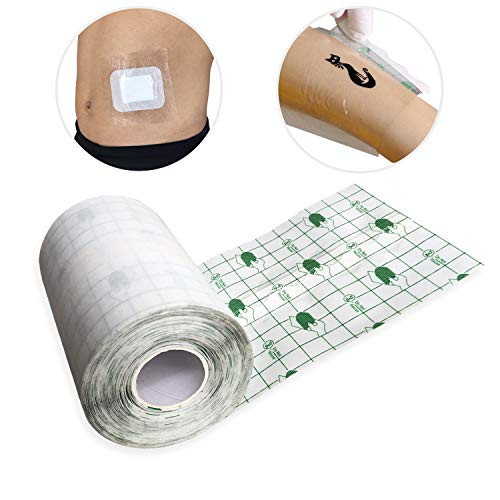 Tattoo Aftercare Waterproof Adhesive Bandages  Transparent Stretch Bandage Fixed Tattoo Roll  Clean Dressing Film Plaster for Skin Healing Protective  and  Keeping Wound Dry  4 inches x 10.94 Yards