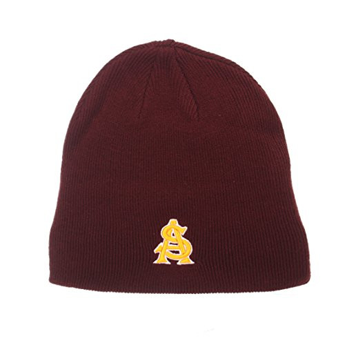 Zephyr Arizona State Sun Devils Maroon Edge Skull Cap - NCAA Cuffless Winter Knit Beanie Toque Hat Zephyr Arizona State Sun Devils Maroon Edge Skull Cap - NCAA Cuffless Winter Knit Beanie Toque Hat