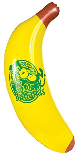 Rhode Island Novelty Giant Inflatable Tropical Banana Hawaiian Luau Party Decoration, 48-Inch