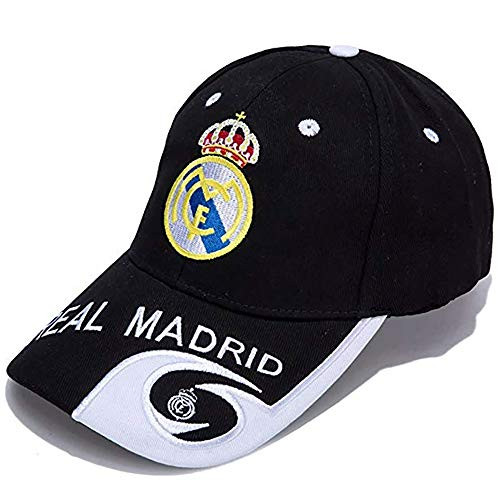 Football Club Soccer Team Logo Embroidered Baseball Cap Adjustable Baseball Cap for Soccer Fans New Season  Real Madrid Black