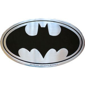 C&D Visionary DC Comics Originals Batman Logo Embossed Metal Emblem Sticker, 9 cm