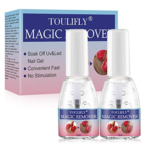 Gel Nail Polish Remover Magic Nail Polish Remover Soak Off Nail Polish Remover Professional Quickly Nail Polish Remover  2 Pcs