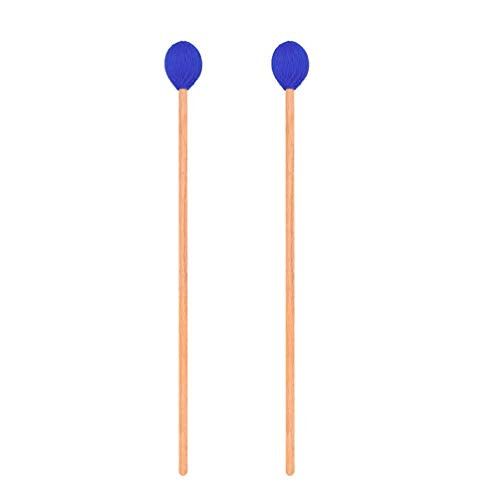 EXCEART 2pcs Marimba Hammer Drum Mallets with Polyester Head Wood Handle Drum Mallet Stick Percussion Timpani Mallets Sticks Instrument Percussion Accessory for Marimba Drum Blue EXCEART 2pcs Marimba Hammer Drum Mallets with Polyester Head Wood Handle Drum Mallet Stick Percussion Timpani Mallets Sticks Instrument Percussion Accessory for Marimba Drum Blue