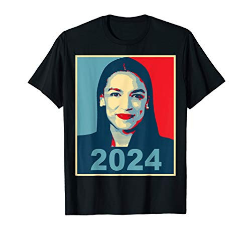 AOC for President 2024 Alexandria Ocasio-Cortez tshirt HOPE