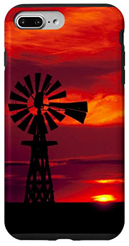 iPhone 7 Plus 8 Plus Country Western Windmill Sunset Case