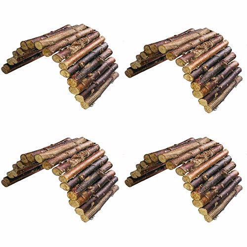 Hamster Bridge Rat Ladder Wooden Bridge Toy for Small Animals Cage Wood Ladder Natural Hideout for Guinea Pig Chinchilla Ferret Reptile  Pack of 4   4ladder Hamster Bridge Rat Ladder Wooden Bridge Toy for Small Animals Cage Wood Ladder Natural Hideout for Guinea Pig Chinchilla Ferret Reptile  Pack of 4   4ladder