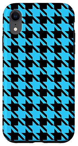 iPhone XR Houndstooth Pattern Checkered Blocks Retro Vintage Phone Case
