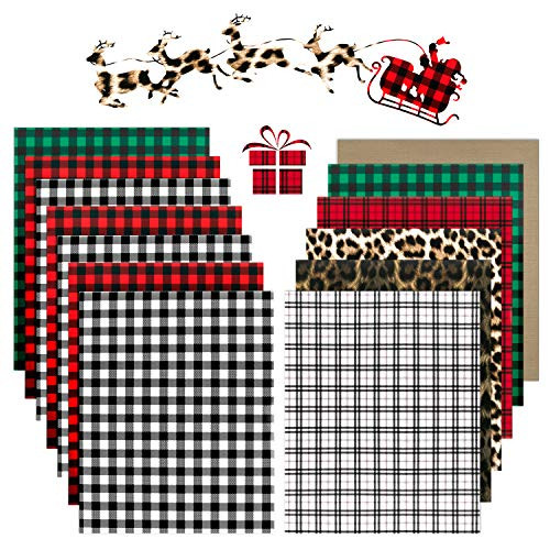 YRYM Buffalo Plaid HTV Vinyl - 13 Sheets 12 inch x 10 inch Christmas Black Red Buffalo Plaid Heat Transfer Vinyl Assorted Colors Leopard Print and Buffalo Check Iron on Vinyl for Fabric T-Shirts YRYM Buffalo Plaid HTV Vinyl - 13 Sheets 12 inch x 10 inch Christmas Black Red Buffalo Plaid Heat Transfer Vinyl Assorted Colors Leopard Print and Buffalo Check Iron on Vinyl for Fabric T-Shirts