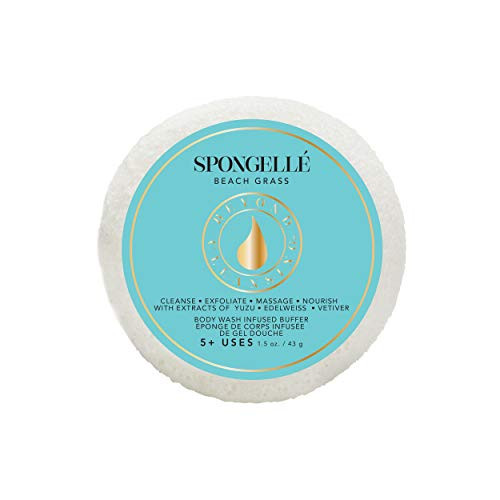 Spongelle Travel Size Spongette Body Wash Infused Buffer  Beach Grass