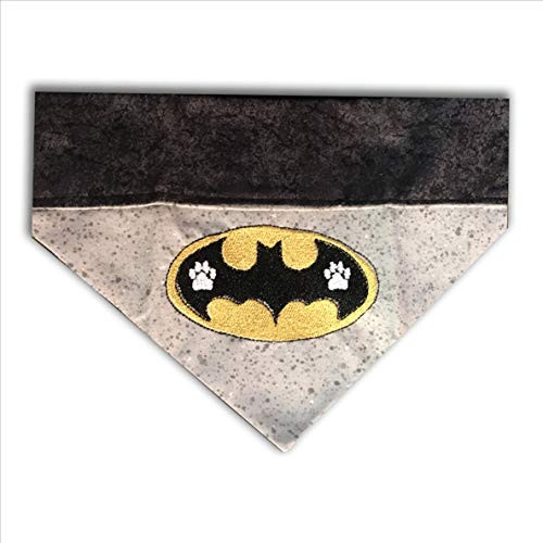 Batman Bandana Over the Collar Dog Bandana Embroidered Personalized Dog Bandana  All Sizes
