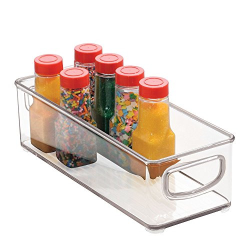 iDesign Plastic Storage Bin with Handles for Kitchen  Fridge  Freezer  Pantry  and Cabinet Organization  BPA-Free