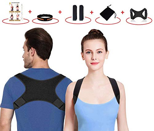 SETH - Posture Corrector for Women and Men   Upright Thoracic Back Brace Clavicle Support Device for Shoulder Pain   Posture Brace   Adjustable Posture Correct Brace   Posture Correction Support