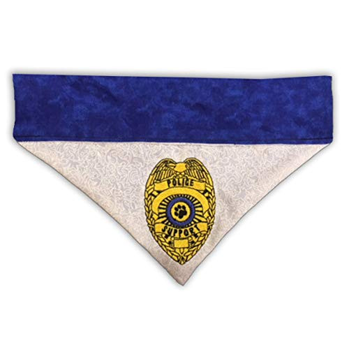 Police Dog Bandana Over the Collar Dog Bandana Embroidered Personalized Dog Bandana  All Sizes