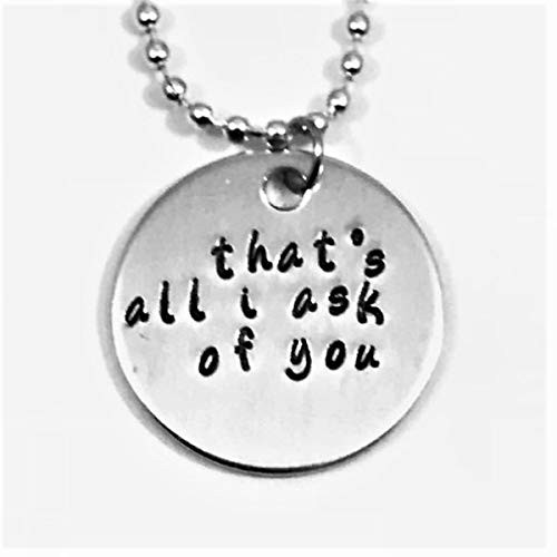 Phantom of The Opera Broadway Musical Hand Stamped All I Ask of You Necklace Phantom of The Opera Broadway Musical Hand Stamped All I Ask of You Necklace