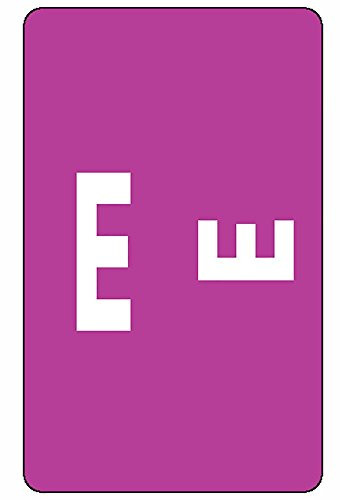 Smead AlphaZ ACCS Color-Coded Alphabetic Label E, Purple, 100 Labels per Pack (67175)