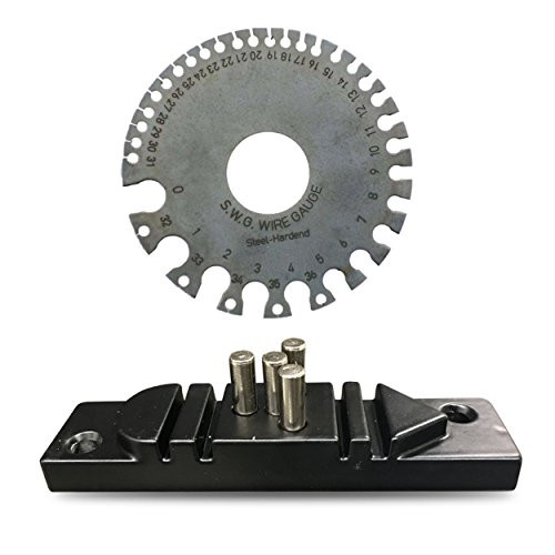 ToolUSA Jewelry Making Wire Tools   3-1 4 Inch Diameter Wire Gauge  and  Workbench Wire Bending Block Tool   KIT-TM300G