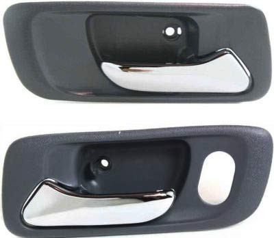 Interior Door Handle compatible with Honda Accord 98-02   Odyssey 99-04 Front Right and Left Side Inside Chrome Lever  plus Gray Housing W Hole