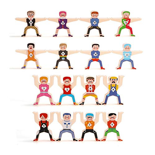 Stacking Toys - 16 PCS Plastic Stacking Games - Hercules Acrobatic Toys - Balancing Blocks Games - Building Blocks - Toddler Educational Toys 3D Puzzle Toys for Kids Adults Christmas Birthday Gift