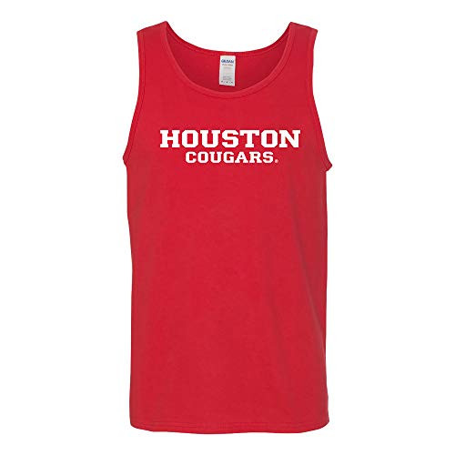 AT01 - University of Houston Cougars Basic Block Tank TOP - Small - Red