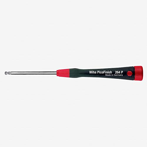 Wiha 26447 Ball End Hex Screwdriver with Precision Soft PicoFinish Handle  Metric  2.5 x 60mm