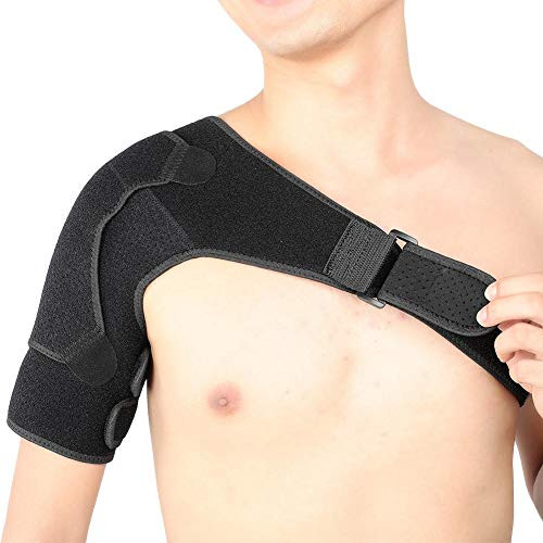Shoulder Support Brace Adjustable for Women and Men  Shoulder Compression Sleeve with Pressure Pad Adjustable Shoulder Support Brace for Rotator Cuff  Dislocated Joint  Shoulder Pain