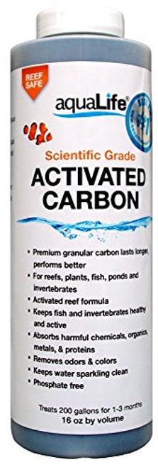 Aquarium Life Support Systems Scientific Grade Activated Carbon 16oz Easy Pour by AquaLife