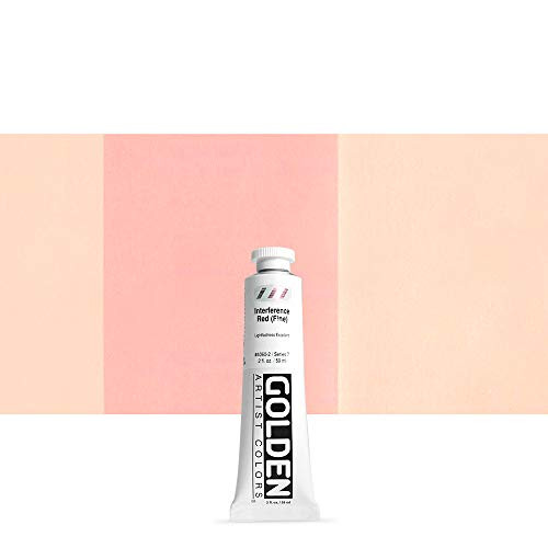 Golden Heavy Body Acrylic Paint  2 Ounce  Interference Red Fine