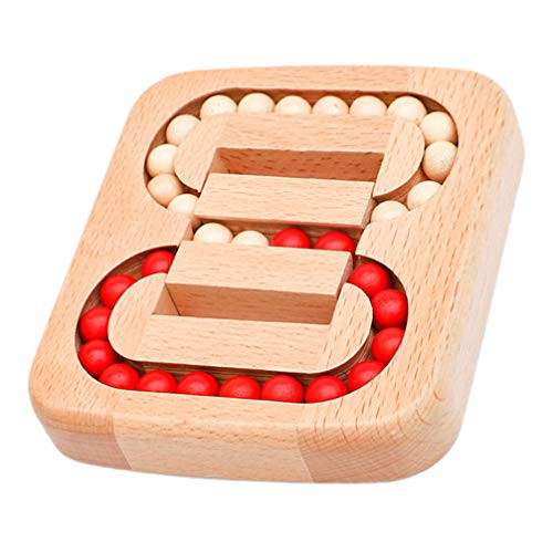 TOYANDONA Wooden Maze Game Wooden Labyrinth Ball Maze Puzzle Game Cognitive Skill-Building Travel Game Maze Brain Teaser Puzzle Educational Toy for Adults Kids