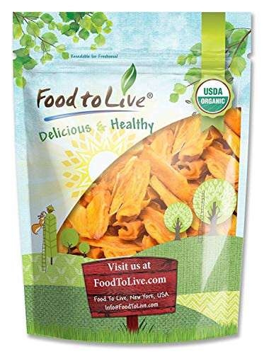 Organic Mango Cheeks by Food To Live  Dried  Non-GMO  Kosher  Unsulphured  Unsweetened  Bulk   12 Ounces