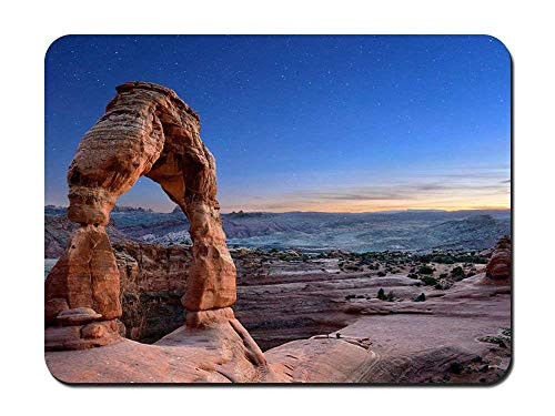 Mouse Pad - Delicate Arch Sunset Mountains Rocks - Customized Rectangle Non-Slip Rubber Mousepad Gaming Mouse Pad 2530cm
