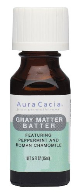 Aura Cacia Essential Solutions Oil Blend Gray Matter Batter 0.5 Fluid Ounce Pack of 2 Aura Cacia Essential Solutions Oil Blend Gray Matter Batter 0.5 Fluid Ounce Pack of 2