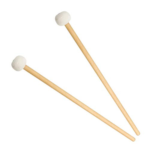 Supvox Timpani Mallets Sticks Felt Head Drum Sticks Mallets with Wood Handle Percussion Accessories 2pcs Supvox Timpani Mallets Sticks Felt Head Drum Sticks Mallets with Wood Handle Percussion Accessories 2pcs