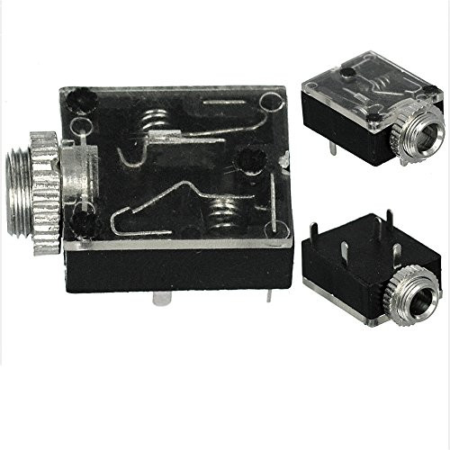 CESS-318 3.5mm 3-pole Female Stereo TRS Balanced Socket with Switch (LW) - 3 PACK