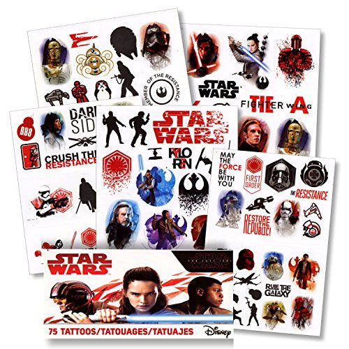 Star Wars the Last Jedi Tattoos - 75 Assorted Temporary Tattoos - Star Wars 8