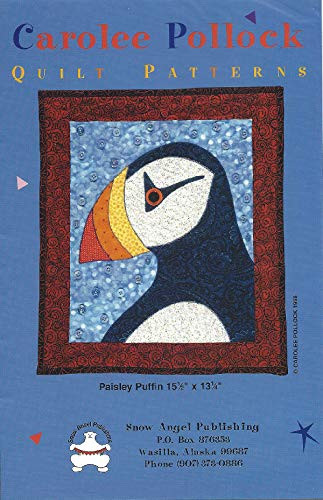 Paisley Puffin Quilt Pattern from Carolee Pollock Quilt Designs Finished Size Block 15 1 2 inch x 13 1 4 inch
