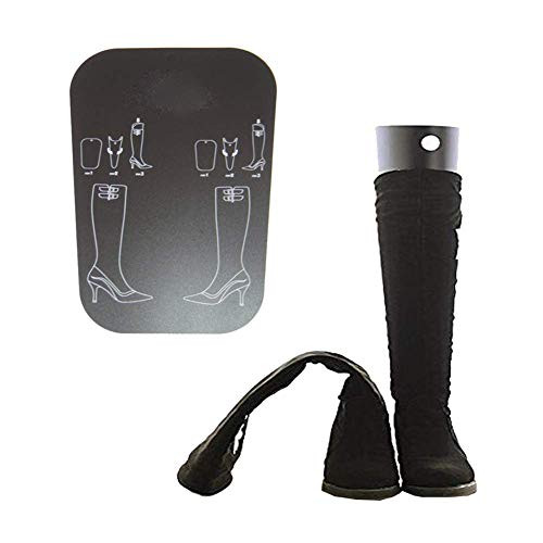 NARAMAX 2Pairs 20Inch Boot Shaper Form Inserts Boots Tall Support Multifunction Stand Support Shaper Shoe Tree Tall Short Boot Shaper Pads for Men and Women  Black plusWhite