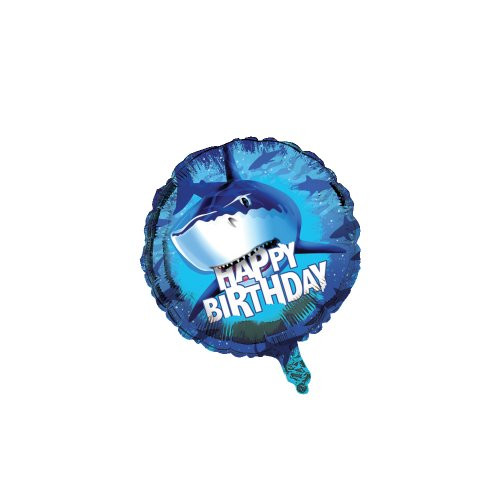 Creative Converting Shark Splash Metallic Balloon, 18-Inch