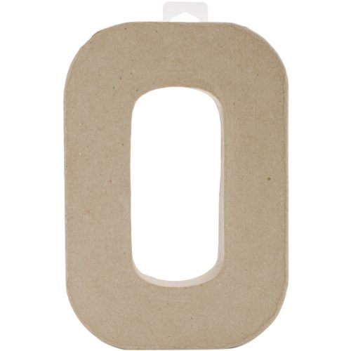 Darice Paper Mache Letter - O - 8 x 5.5 x 1 inches