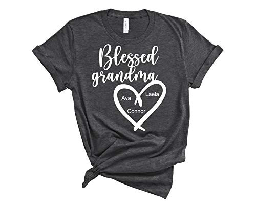 Blessed Grandma Shirt  Personalized Grandma Shirt  Custom Grandma Shirt  Personalized Mom Grandma Shirt