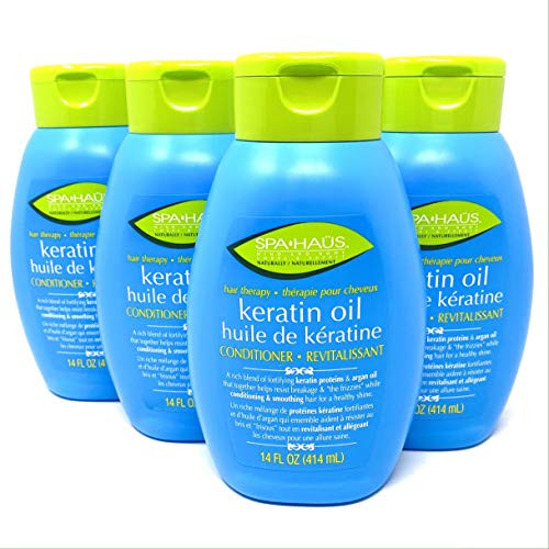 Spa Haus Keratin Oil Smoothing Conditioner 14 Fluid Ounce  4 Pack