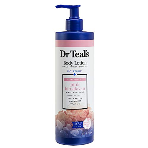 Dr. Teal s Body Lotion - Moisture Plus - Replenishing Pink Himalayan  and  Essential Oils  18 Fl Oz 2-Pack  36 Fl Oz