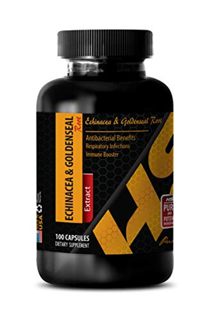 Immune Support Supplement - Echinacea  and  Goldenseal Root Extract Complex 300MG - Immune System Support - 1 Bottle  60 Capsules