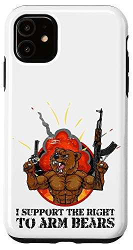 iPhone 11 Funny Second Amendment I Support the Right to Arm Bears Case