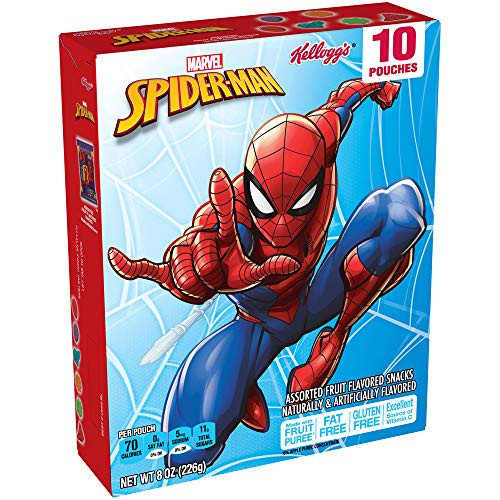 Spiderman  Fruit Snacks  Gluten Free  Fat Free  8 Ounce 10 Count Pouches  Pack of 8